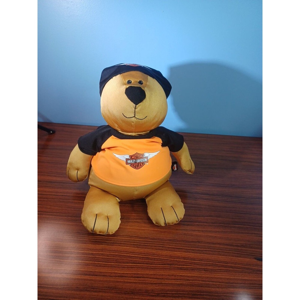 Harley-Davidson 2005 Huggable Plush Biker Bear w/Bandana Do-Rag Harley Tags 14"